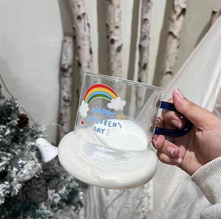Water Glass With The Cloud-Shaped Design